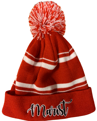 Red sox winter hat top pom pom